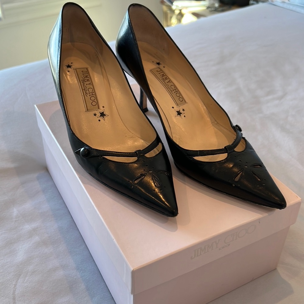 Jimmy Choo black 2” heel pump